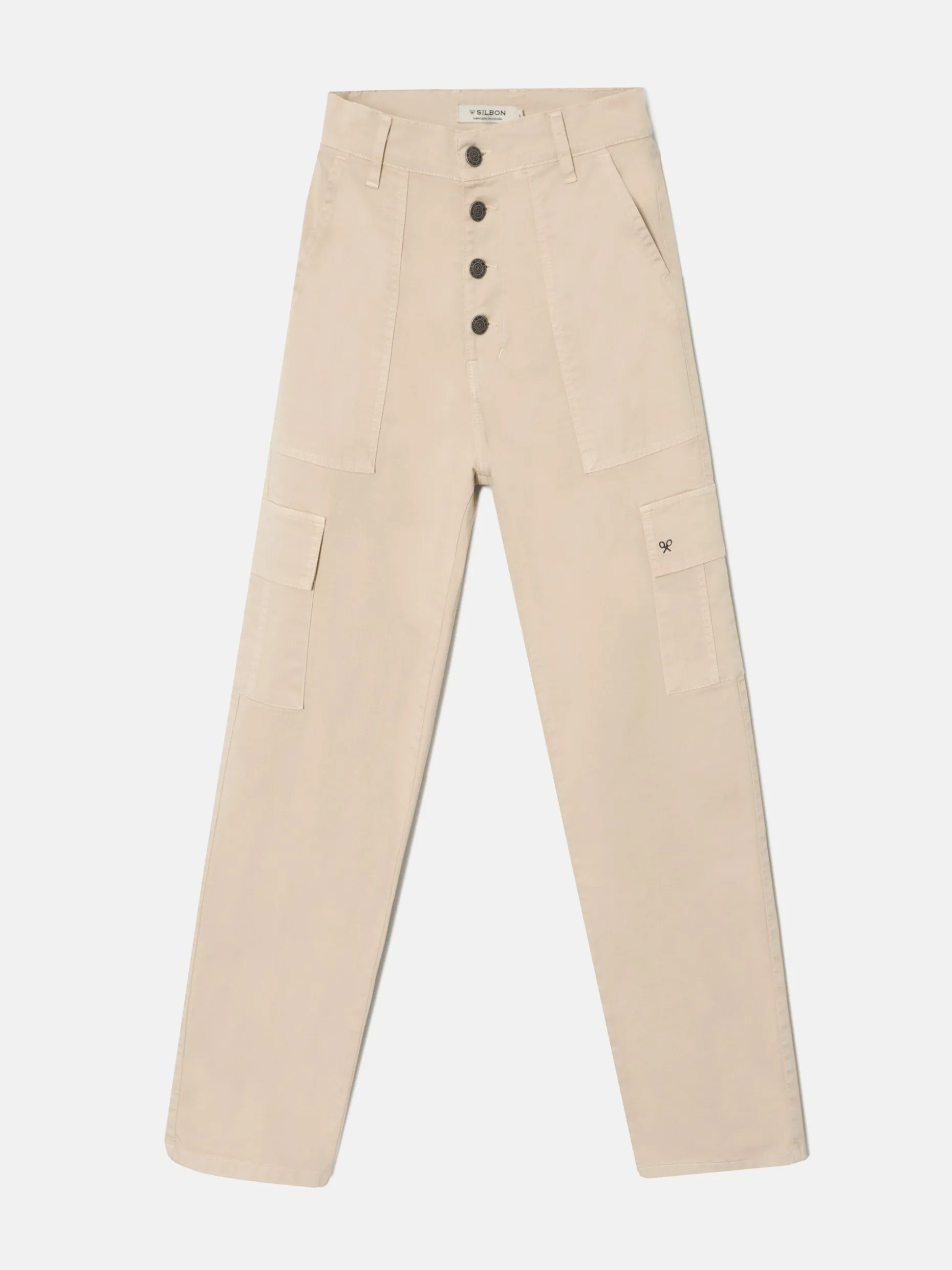 Pantalon cargo beige