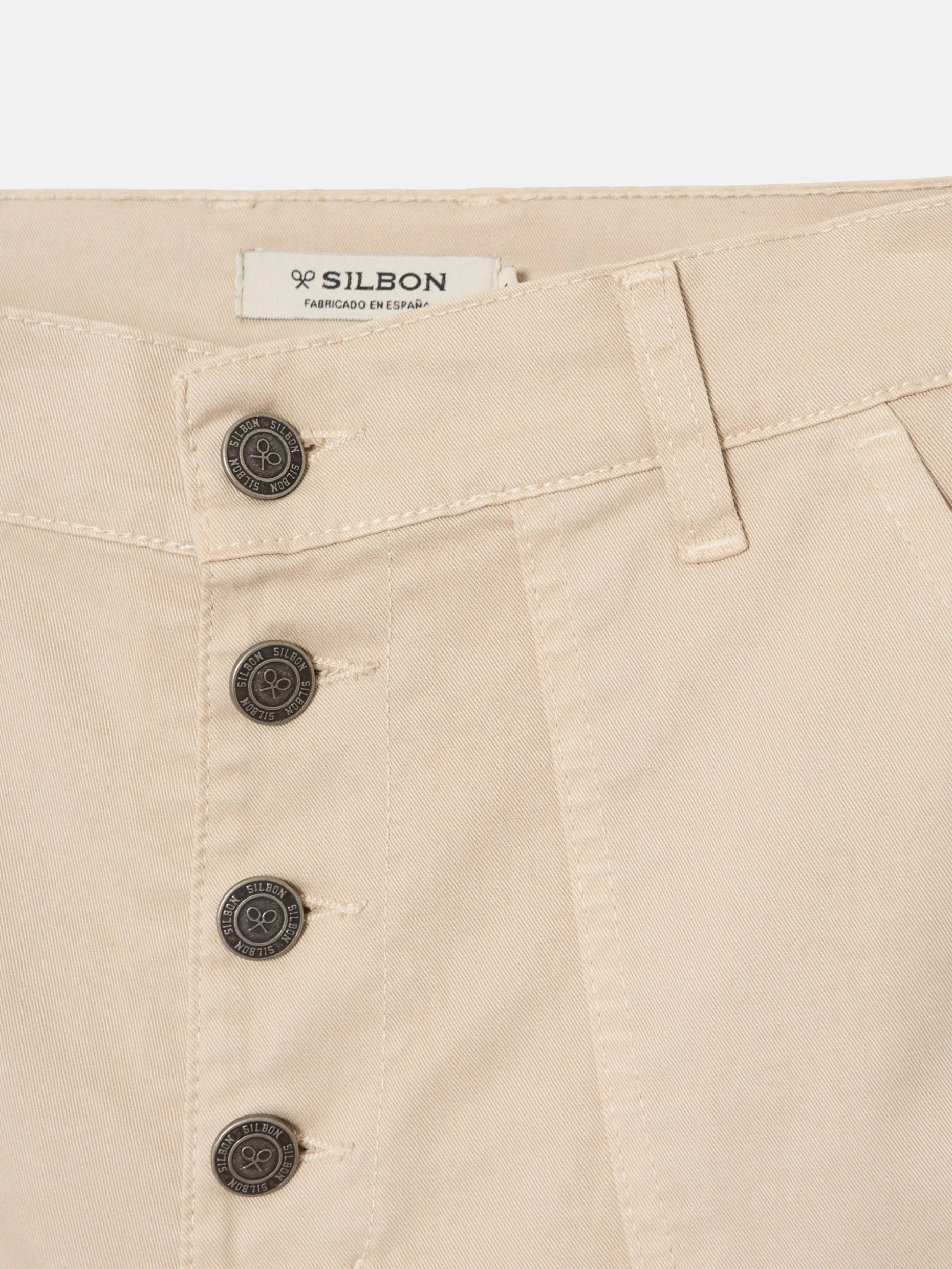 Pantalon cargo beige
