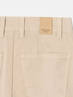 Pantalon cargo beige