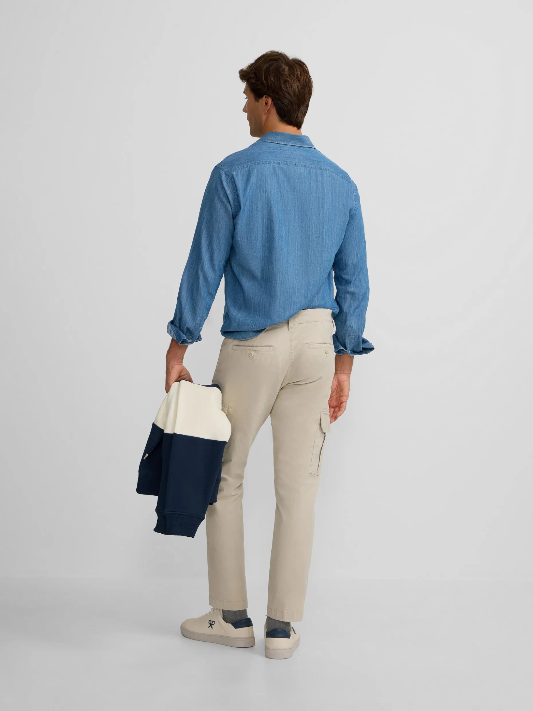 Pantalon cargo casual beige