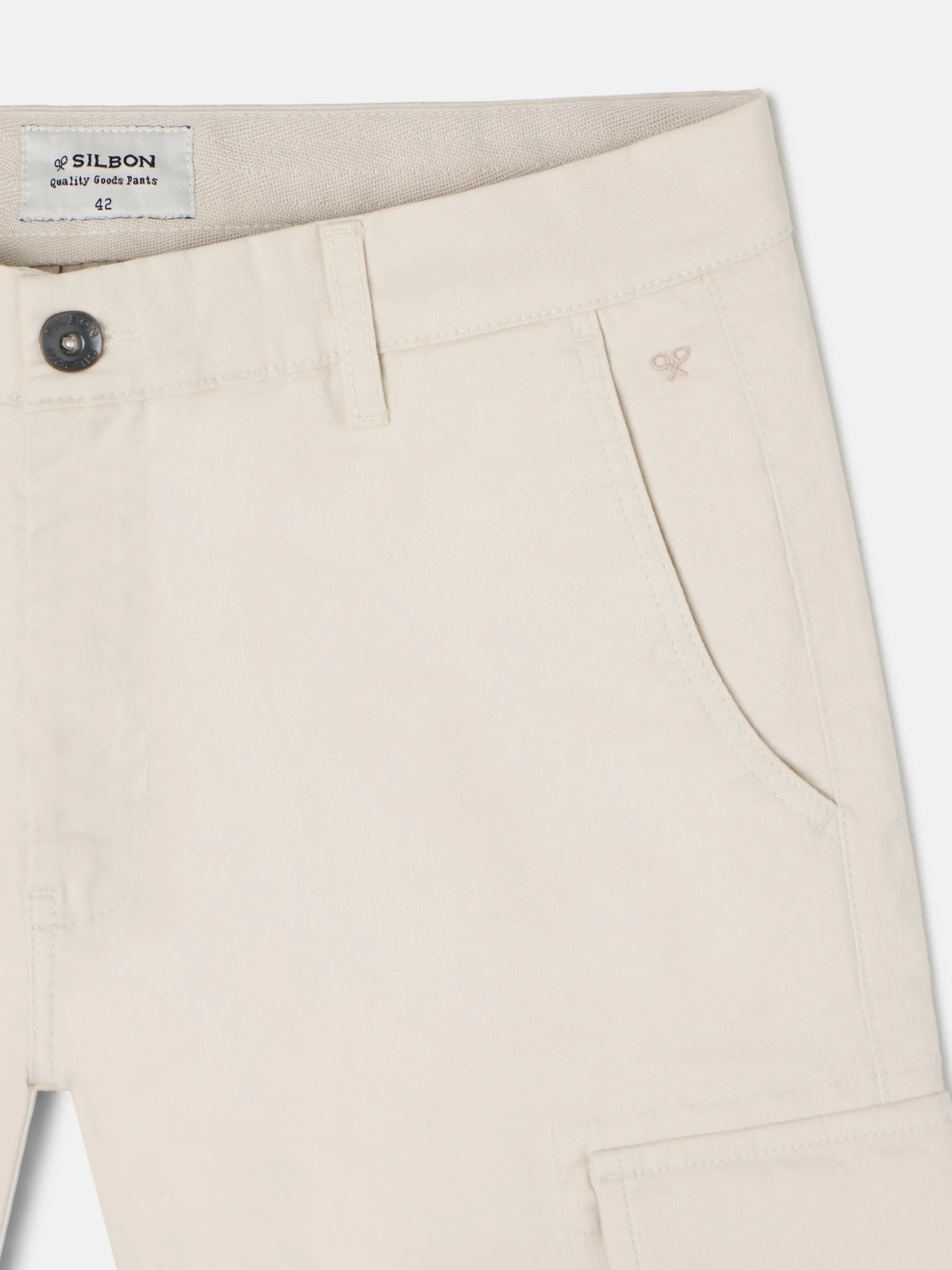Pantalon cargo casual piedra