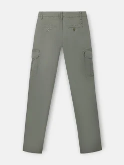 Pantalon cargo casual verde