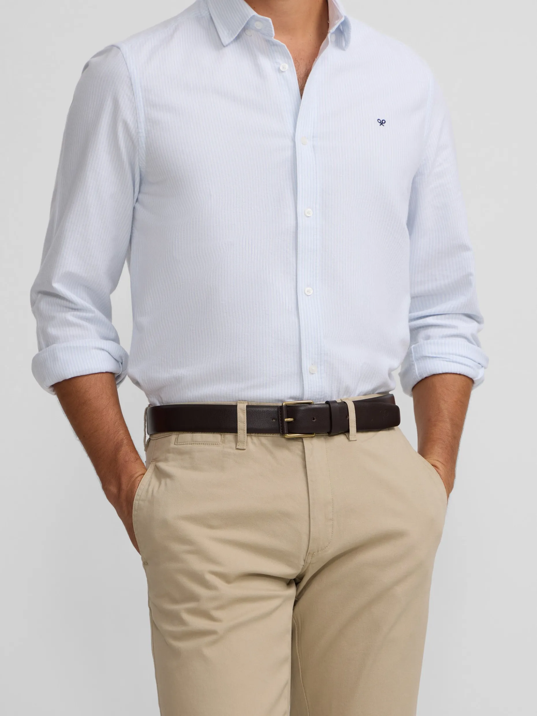 Pantalon chino casual beige