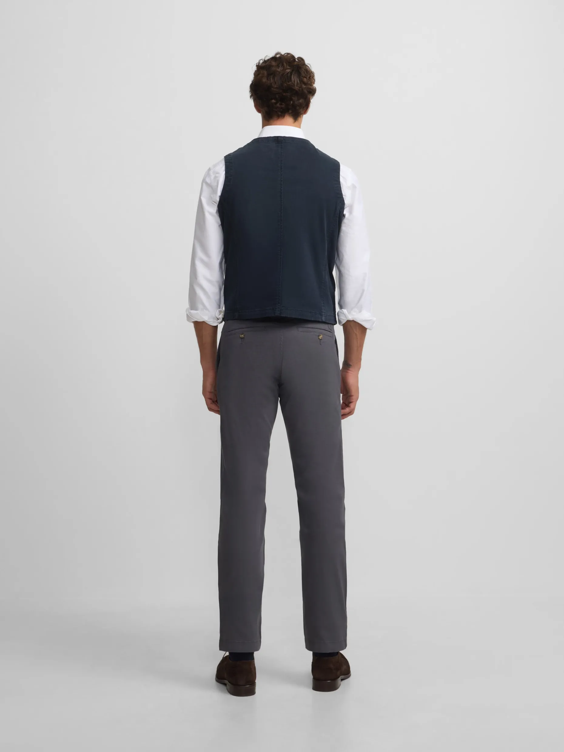 Pantalon chino casual gris oscuro