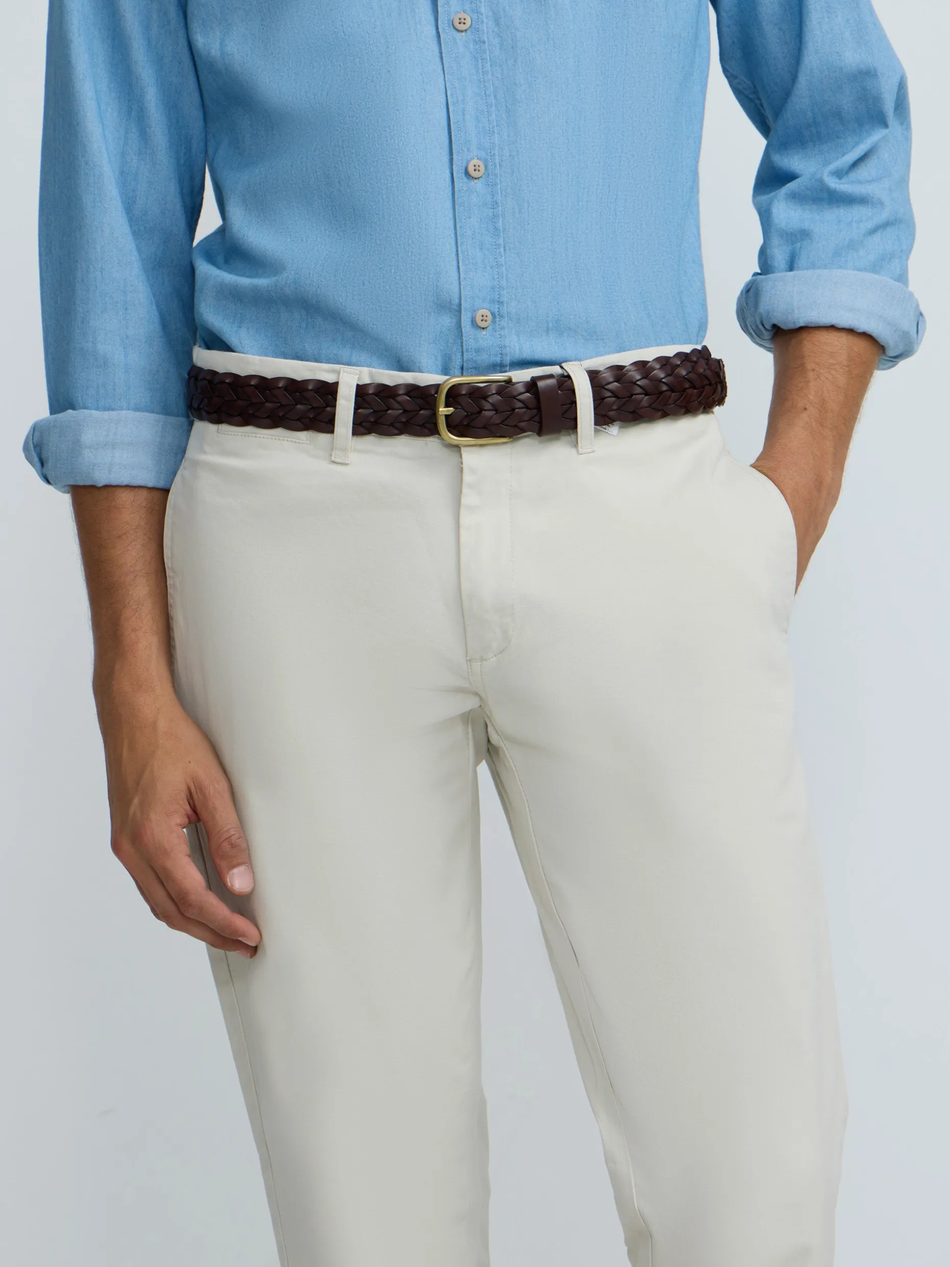 Pantalon chino casual piedra