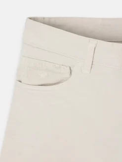 Pantalon cinco bolsillos pana beige claro