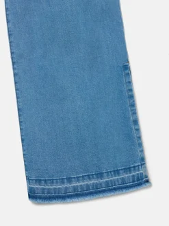 Pantalon culotte bolsillos denim