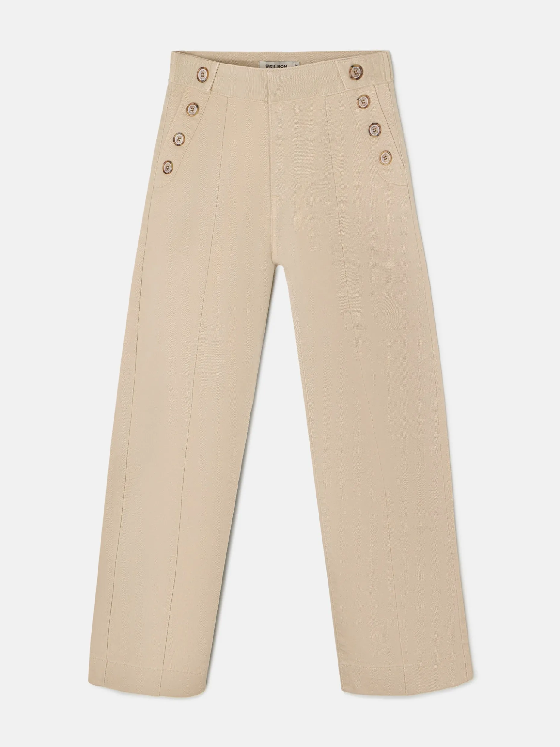 Pantalon culotte marinero beige