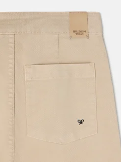 Pantalon culotte marinero beige