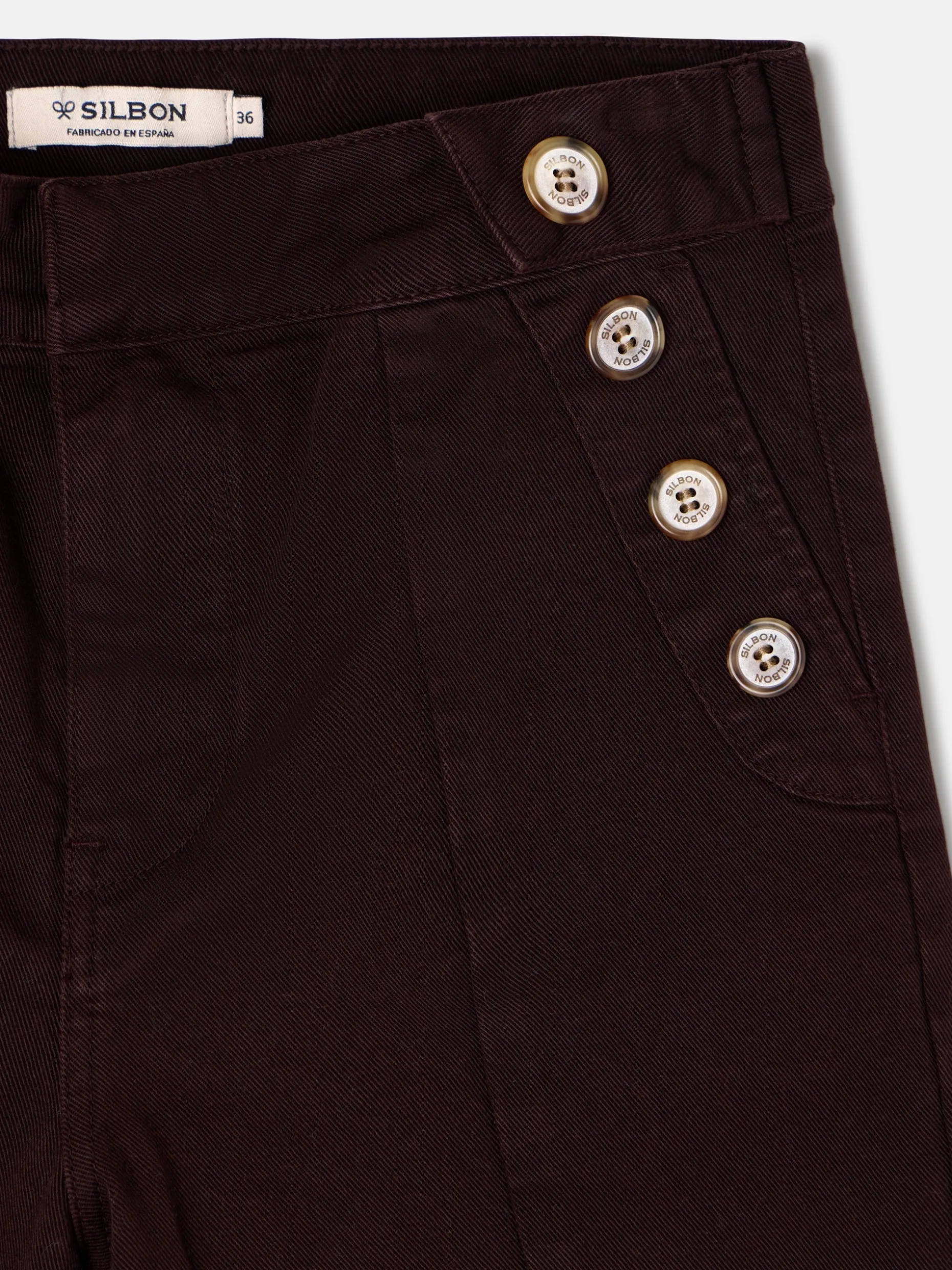 Pantalon culotte marinero marron oscuro