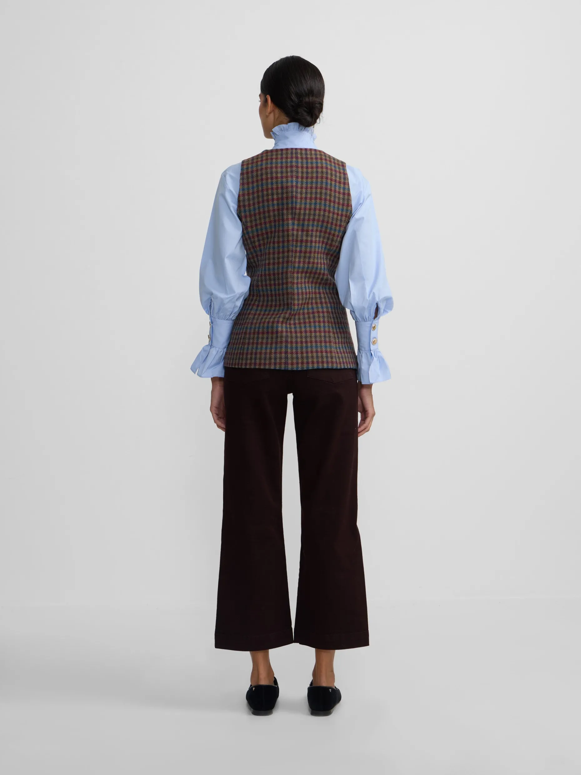 Pantalon culotte marinero marron oscuro