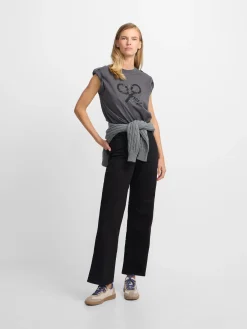 Pantalon culotte negro