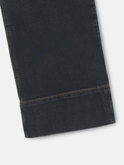 Pantalon denim espiga estampado gris