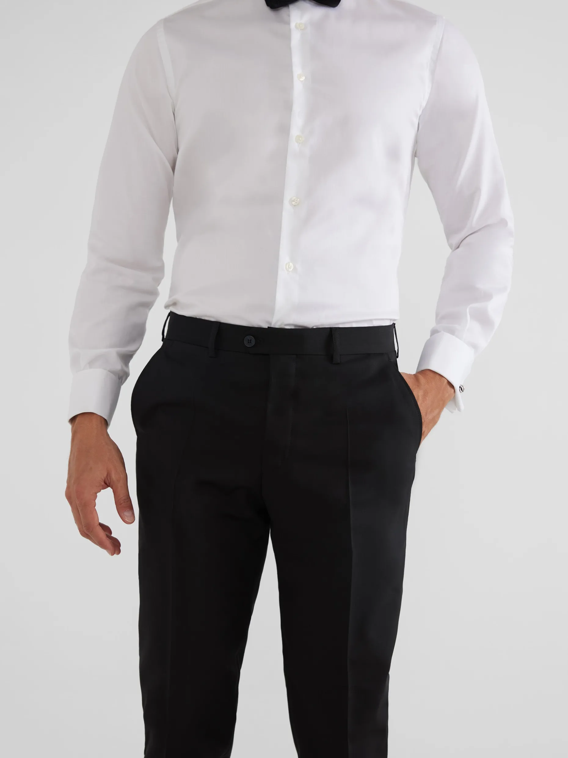 Pantalon esmoquin silbon negro