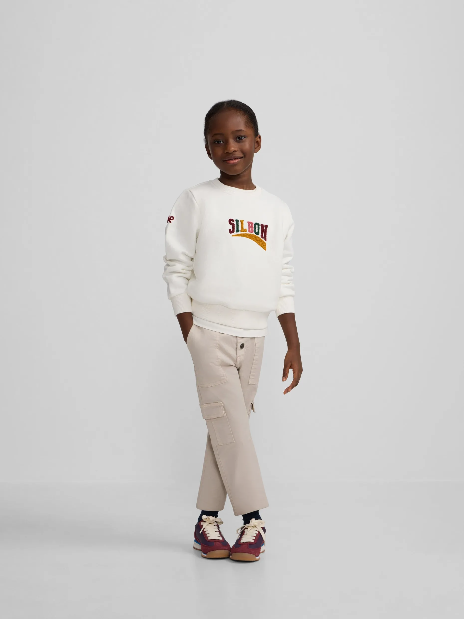 Pantalon girl cargo beige