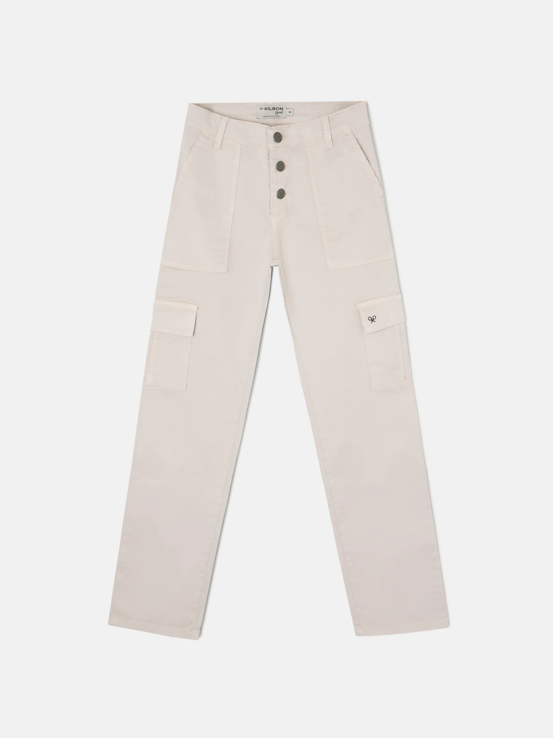 Pantalon girl cargo beige