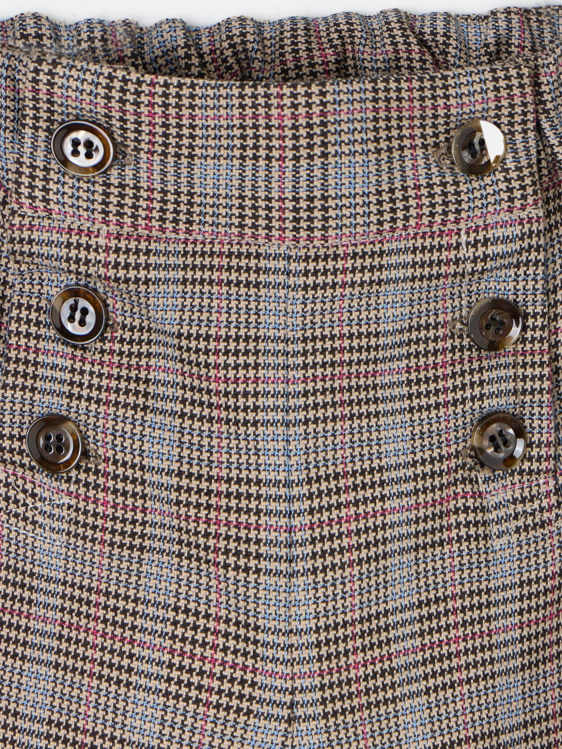 Pantalon girl cuadros marrones