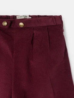 Pantalon girl pana burdeos