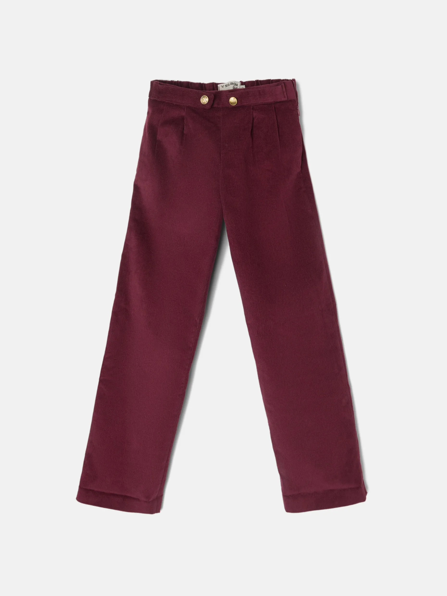 Pantalon girl pana burdeos