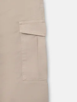 Pantalon jogger cargo pinza beige