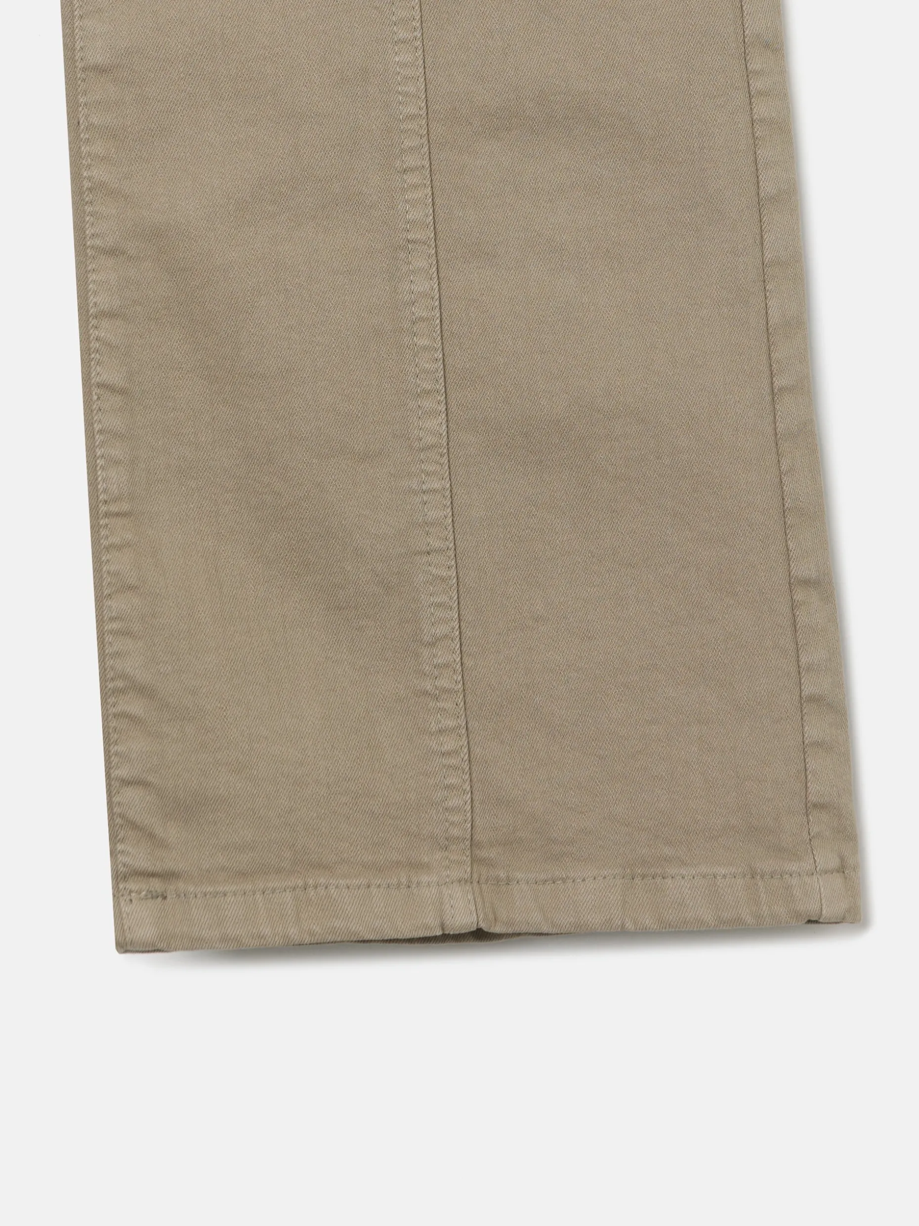 Pantalon recto detalle hebillas beige oscuro