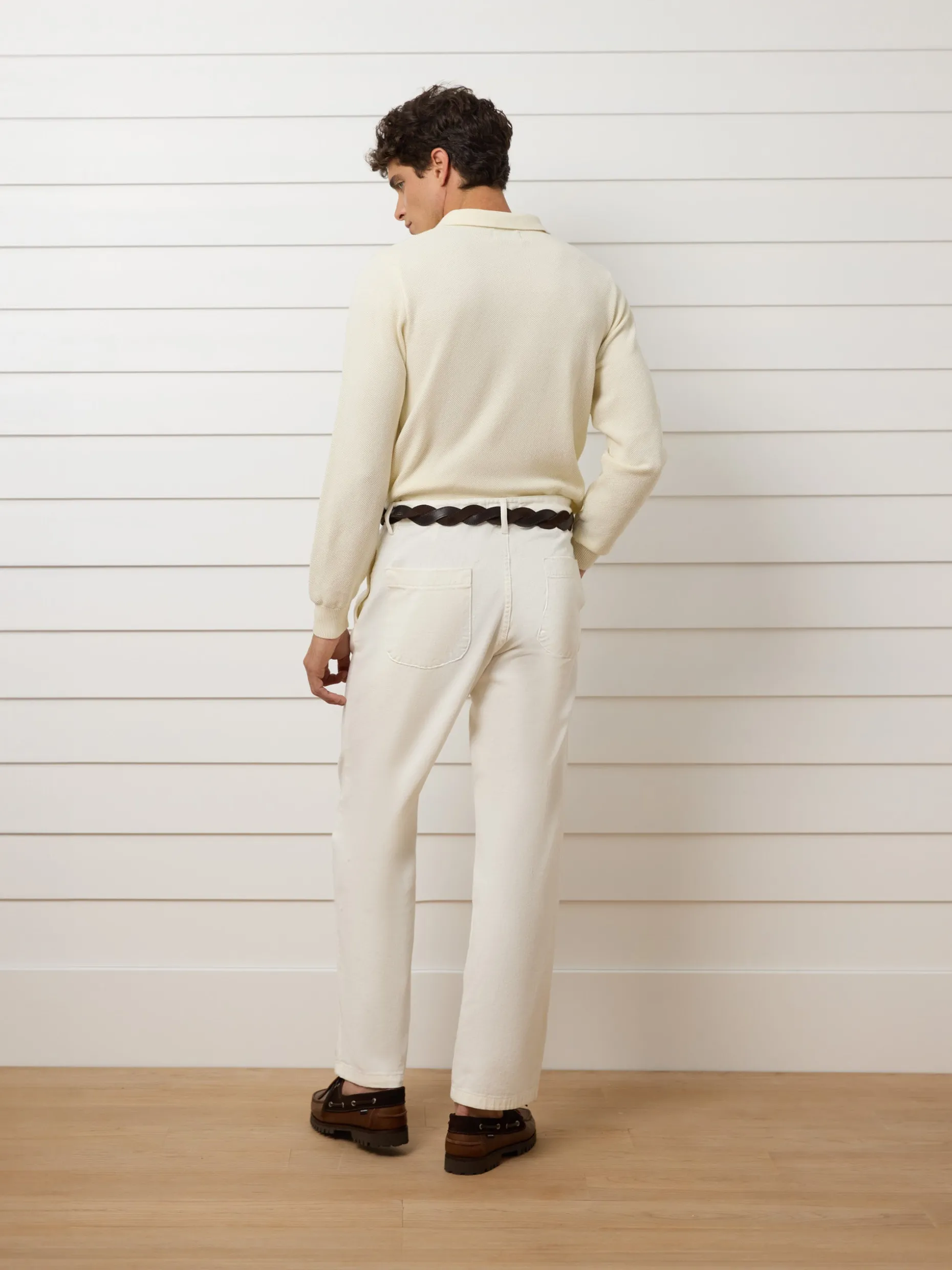 Pantalon sport pinza recto beige