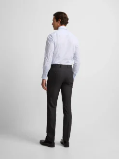 Pantalon traje clasico espiga gris