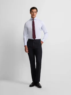Pantalon traje clasico espiga azul marino