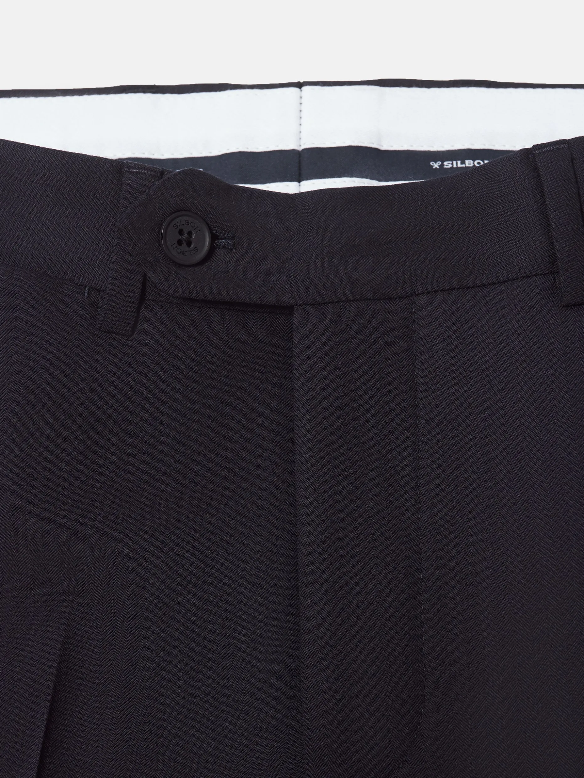 Pantalon traje clasico espiga azul marino
