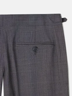 Pantalon traje clasico principe de gales gris