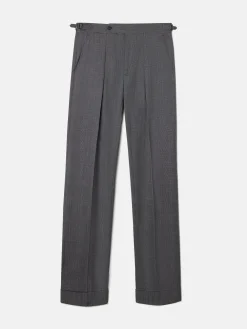 Pantalon traje clasico principe de gales gris