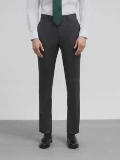Pantalon traje cruzado stretch gris