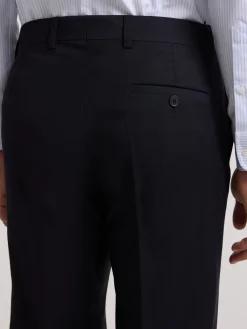 Pantalon traje cruzado stretch azul marino