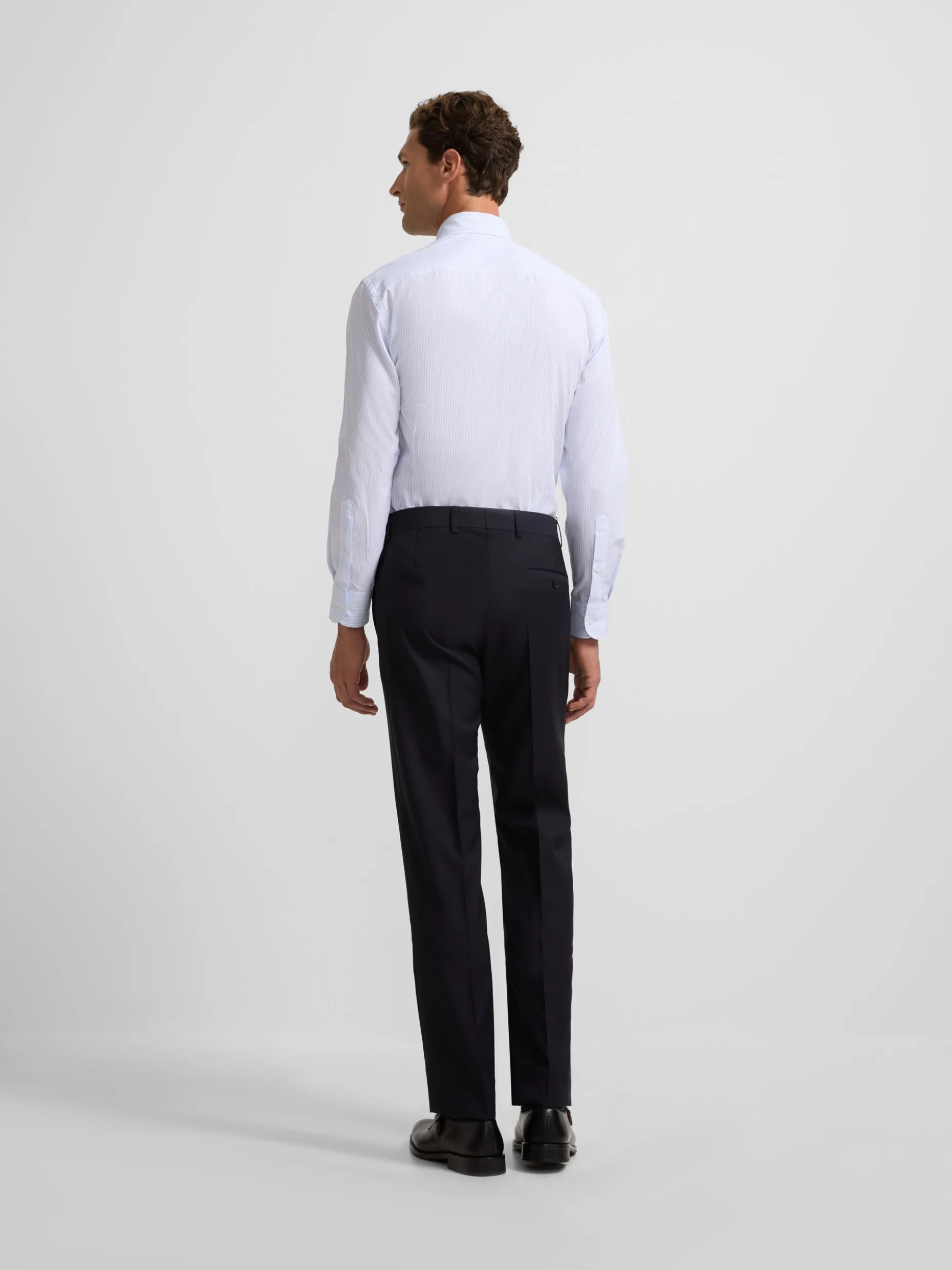 Pantalon traje cruzado stretch azul marino