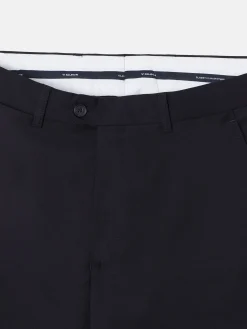 Pantalon traje cruzado stretch azul marino