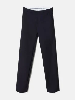 Pantalon traje cruzado stretch azul marino