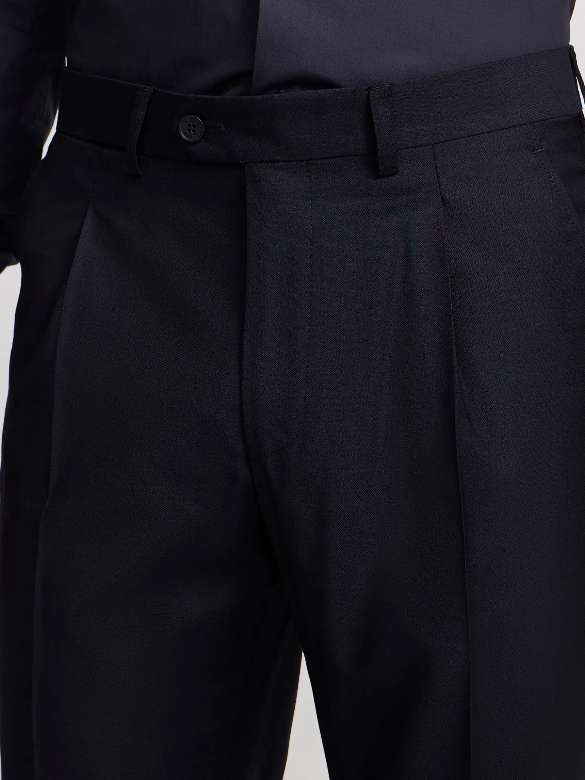 Pantalon traje cruzado stretch navy