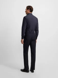 Pantalon traje cruzado stretch navy