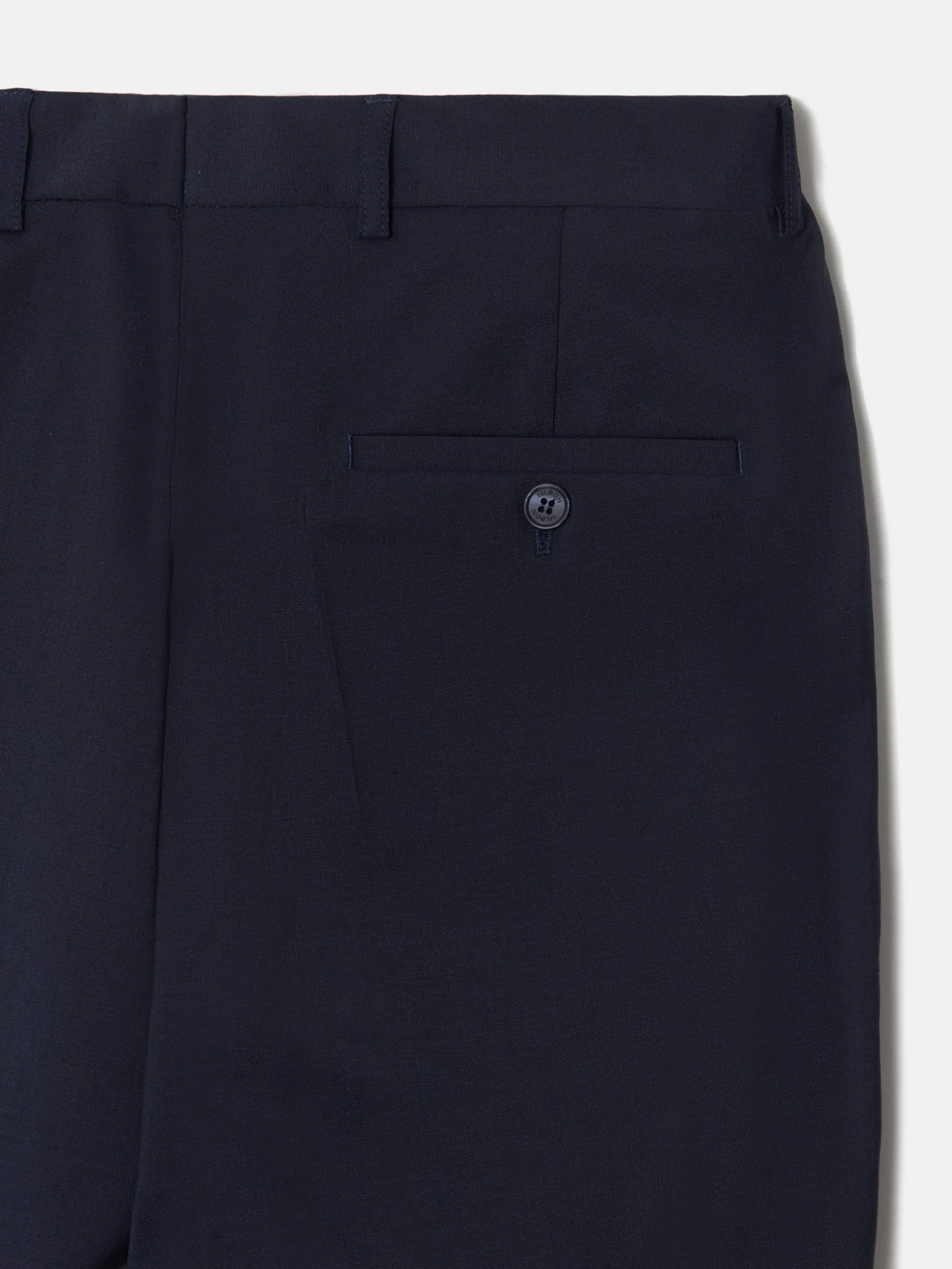Pantalon traje natural stretch azul claro