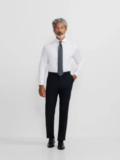 Pantalon traje natural stretch dark navy