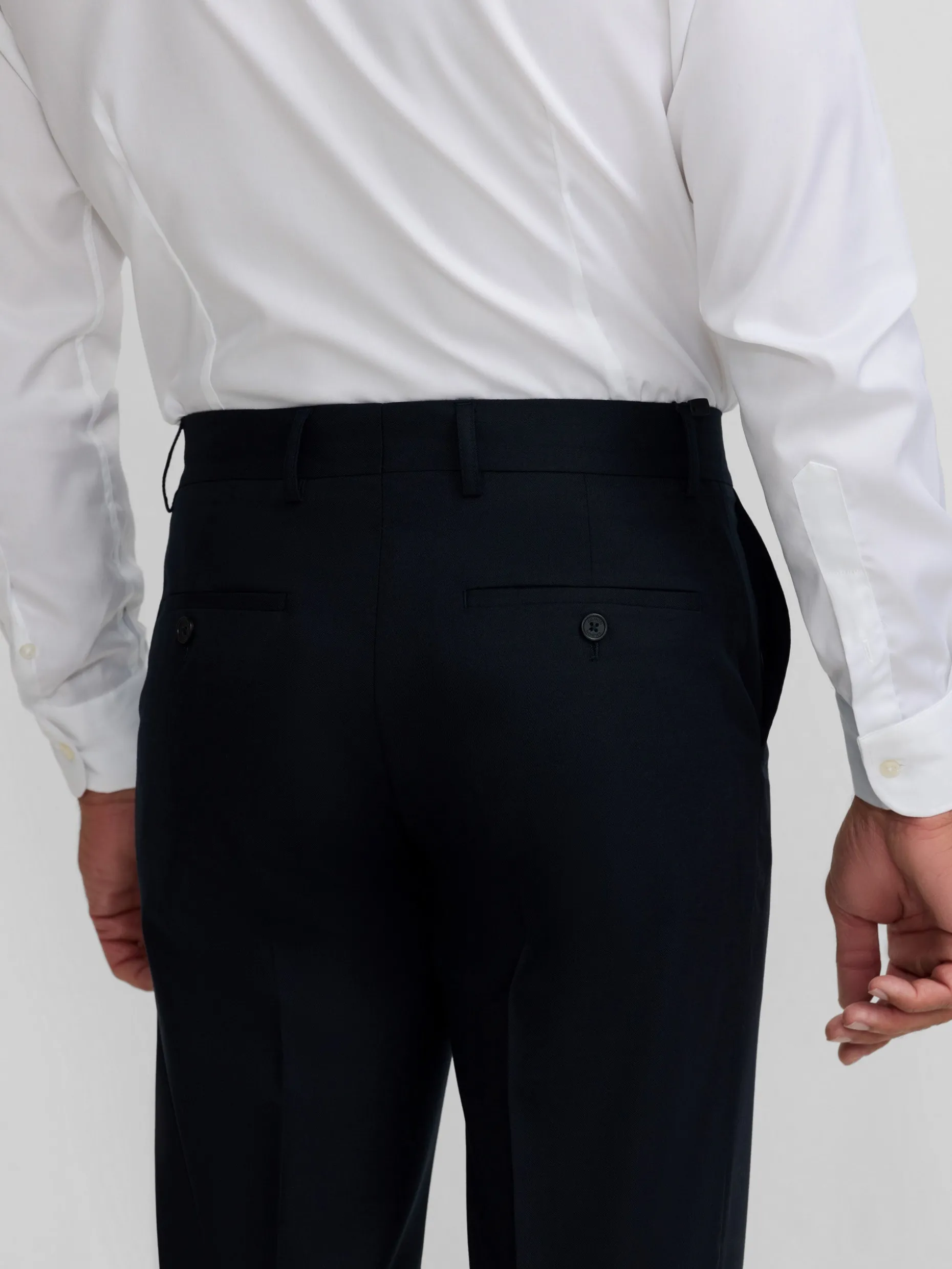Pantalon traje natural stretch dark navy