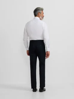 Pantalon traje natural stretch dark navy