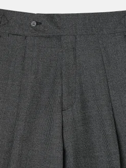 Pantalon traje pata de gallo gris