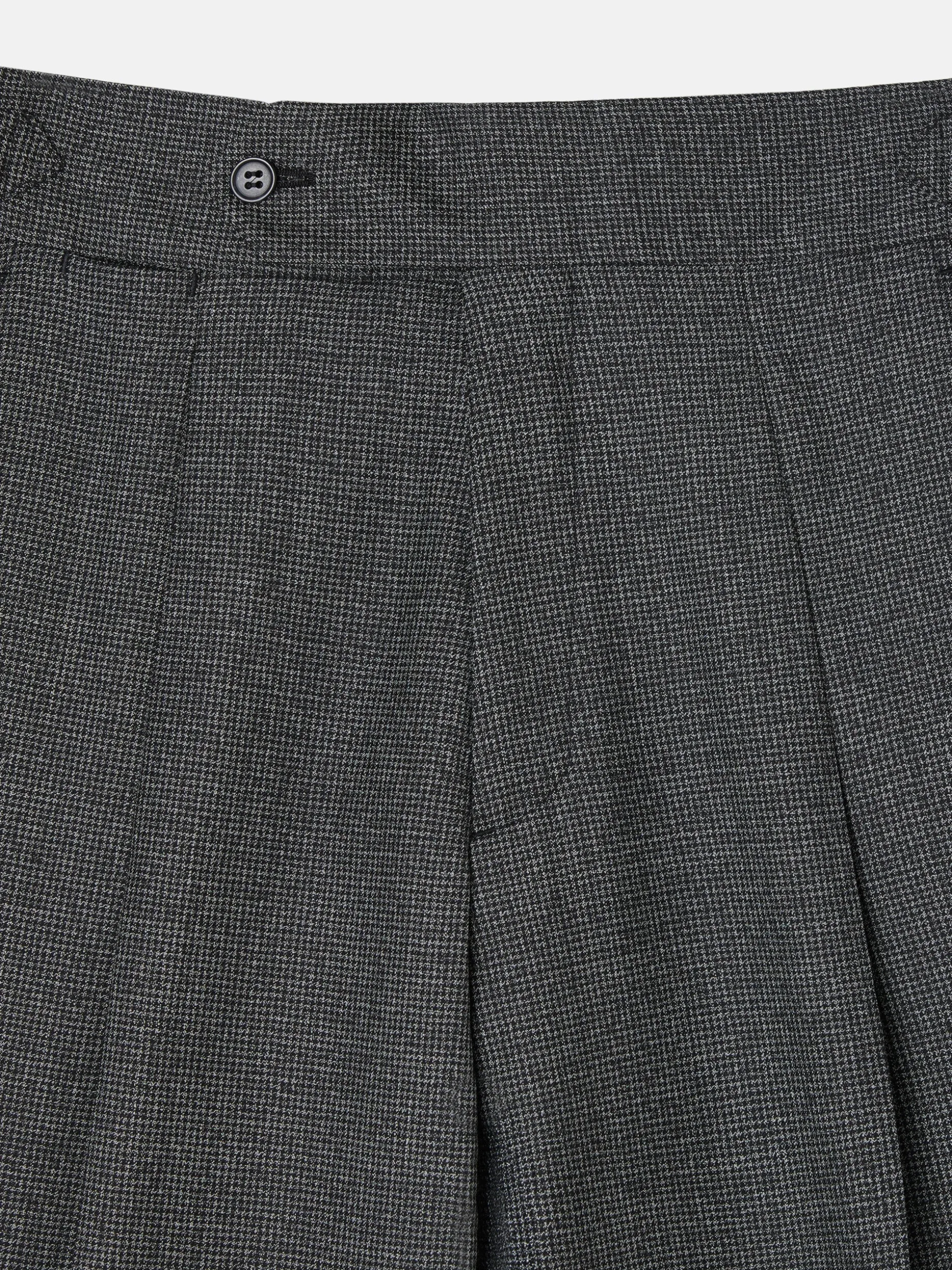 Pantalon traje pata de gallo gris