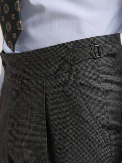 Pantalon traje pata de gallo gris