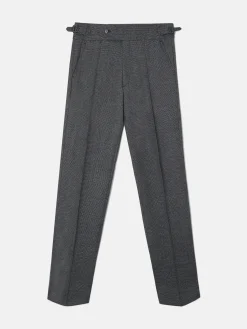 Pantalon traje pata de gallo gris