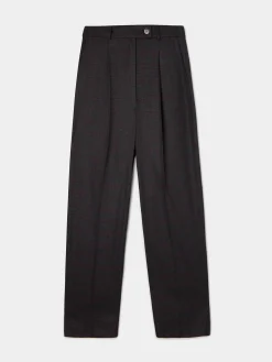 Pantalon vestir cuadros grises y burdeos