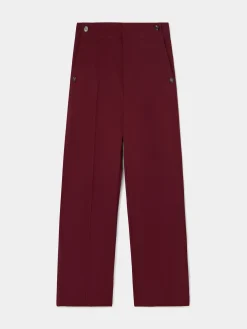 Pantalon vestir marinero burdeos