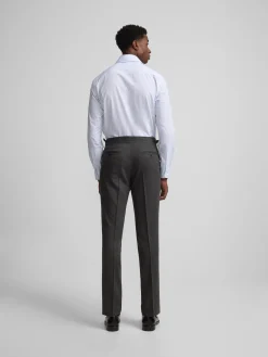 Pantalon vestir pinzas gris marengo
