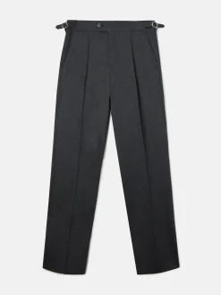 Pantalon vestir pinzas gris marengo